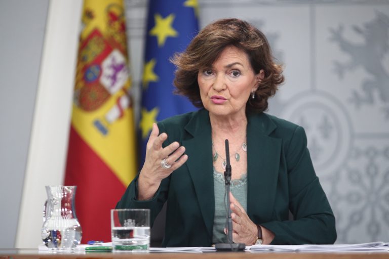Carmen Calvo critica los «dos discursos» del PP para la renovación del CGPJ: «No tiene ninguna razón para no renovarlo»
