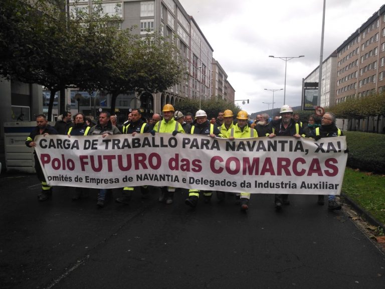 Más de 3.000 operarios del sector naval de Ferrol se movilizan para reclamar carga de trabajo