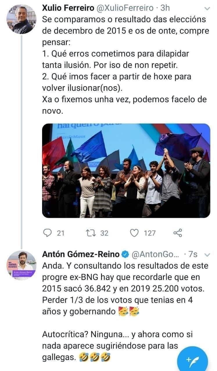 Denuncian el hackeo de la cuenta de Twitter del líder de Podemos Galicia tras publicar un mensaje contra Xulio Ferreiro