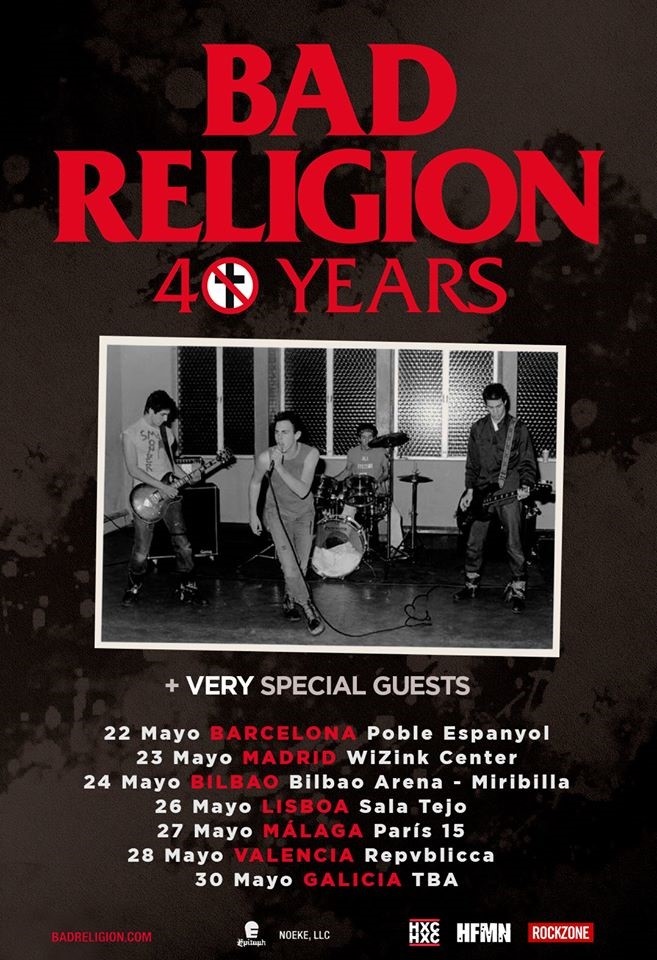 Bad Religion darán seis conciertos en España en 2020 para celebrar su 40 aniversario, uno de ellos en Galicia