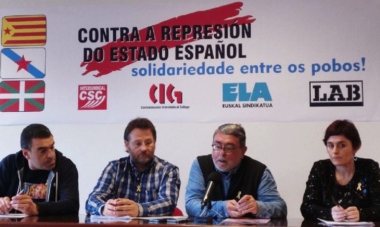 La CIG y el sindicato vasco ELA piden al nuevo Gobierno reconocer la autodeterminación y libertad de políticos catalanes