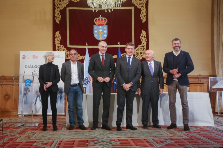 Una transición energética justa y reducir la brecha salarial centran un nuevo acuerdo entre Xunta y agentes sociales