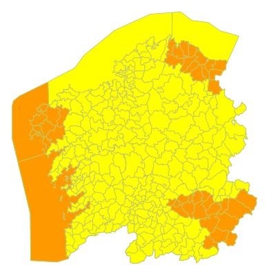 Alerta naranja por temporal costero en el litoral de A Coruña y Pontevedra