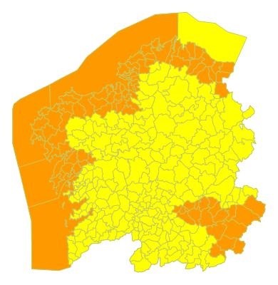 Ampliada la alerta naranja por lluvia en las provincias de A Coruña, Pontevedra y Ourense