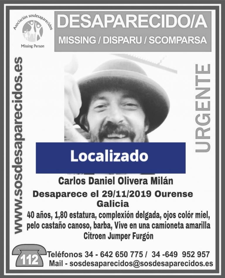 Localizado el varón desaparecido desde el pasado domingo en Ourense