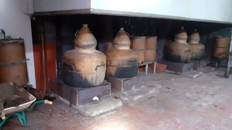 Intervenidos 177 litros de aguardiente, alambiques y 443 precintas en una nave sin licencia en Aranga (A Coruña)