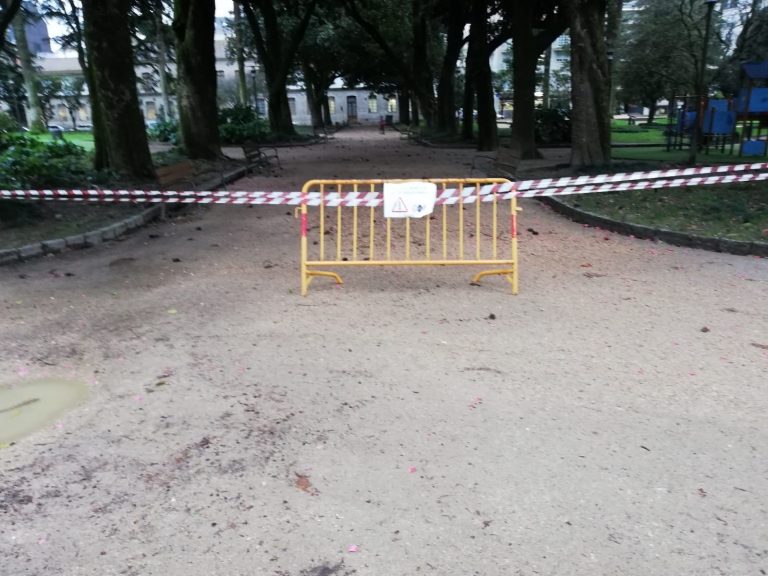 El Ayuntamiento de Pontevedra cierra los parques con arbolado de grandes dimensiones por el fuerte viento