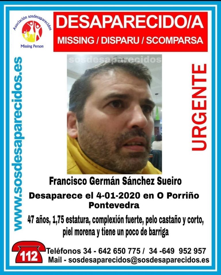 Localizan en Santiago en buen estado al vecino de O Porriño (Pontevedra) desaparecido desde el 4 de enero