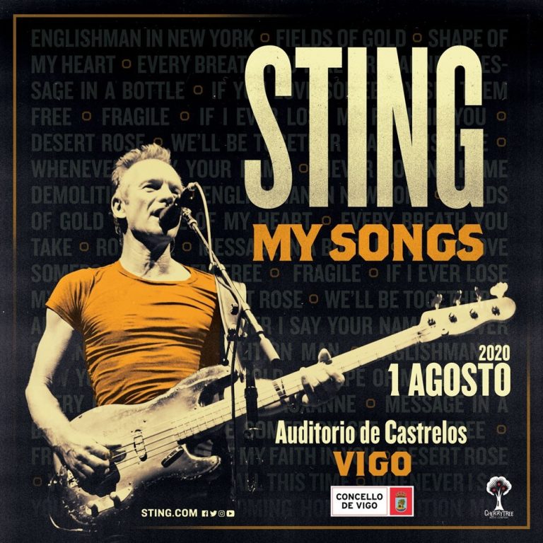 El cantante británico Sting actuará en el Auditorio de Castrelos, en Vigo, el próximo 1 de agosto