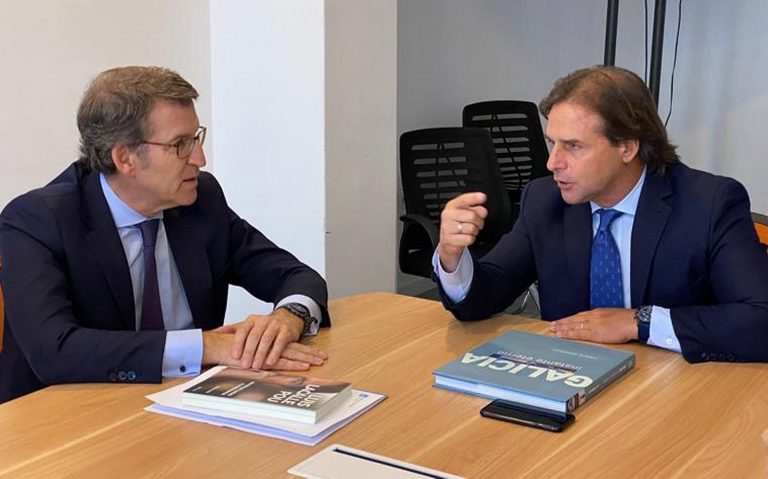 Feijóo destaca al presidente de Uruguay el bagaje de las empresas gallegas en materia de renovables e infraestructuras