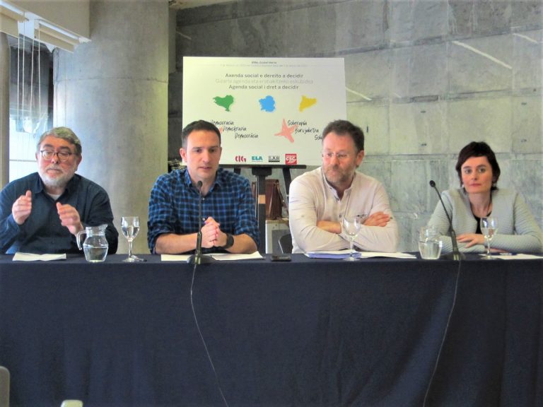 La CIG también apoya un frente sindical soberanista junto a centrales de Euskadi y Cataluña