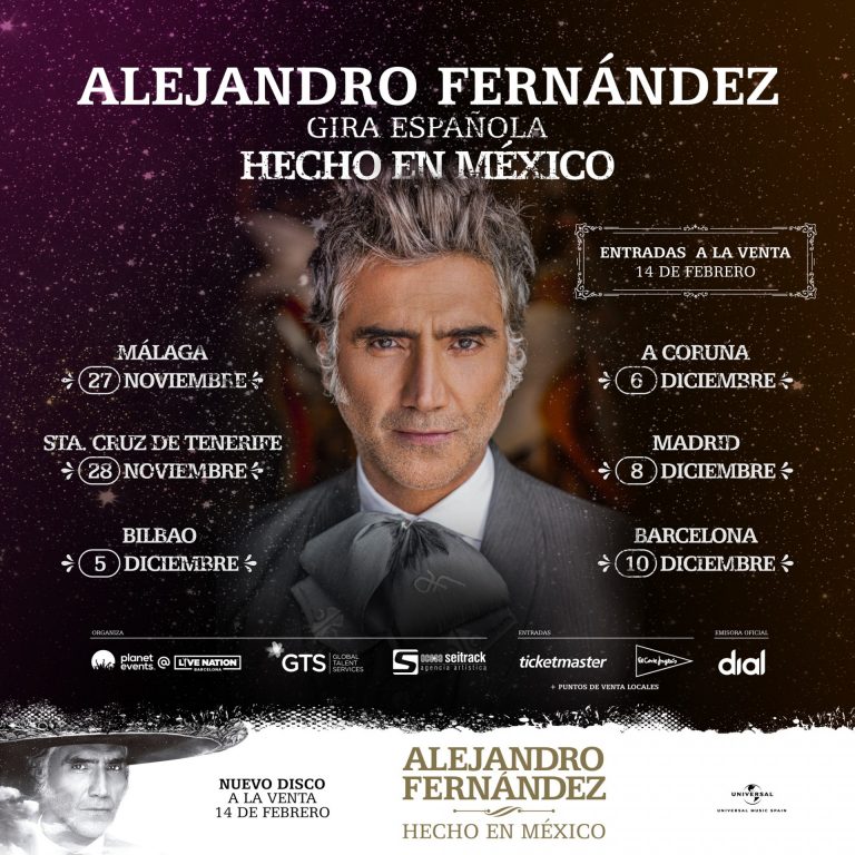 Alejandro Fernández actuará el 6 de diciembre en el Coliseum de A Coruña