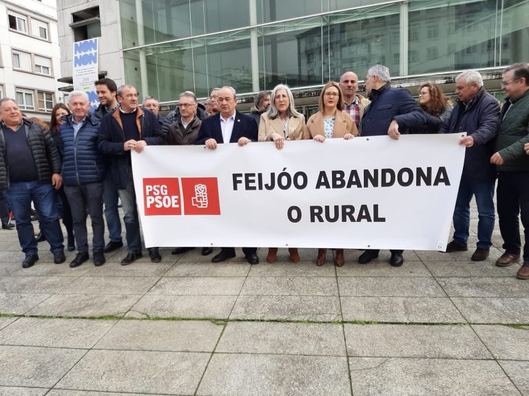 Alcaldes socialistas se concentran en Lugo para denunciar el «abandono del rural»