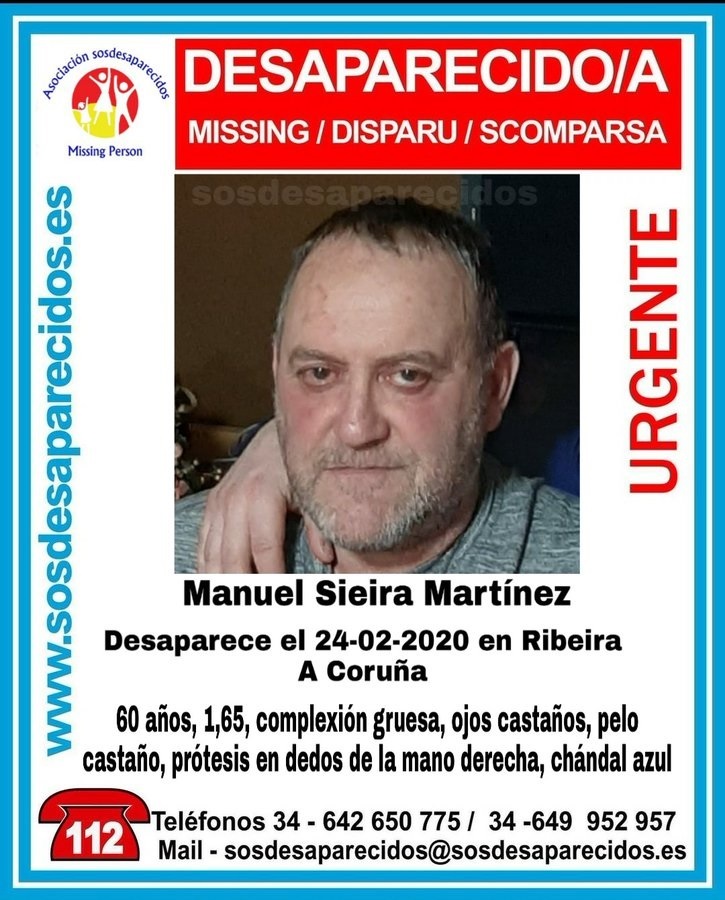 Buscan a un hombre de 60 años desaparecido en Ribeira (A Coruña)