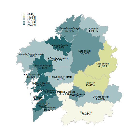 Las prestaciones sociales son el principal sustento del hogar en gran parte de Lugo y Ourense