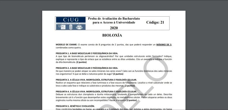 Galicia publica el modelo de examen de la selectividad, con más opciones y flexibilidad en los ejercicios