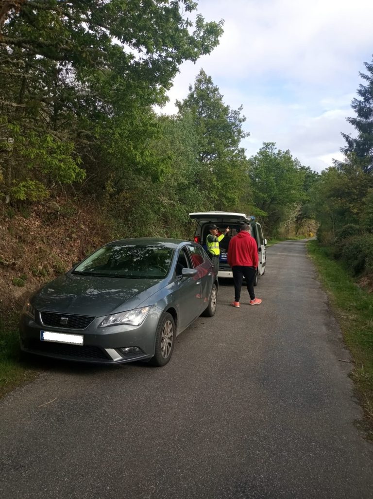 Localizado un conductor de Vigo con positivo en drogas en Vilar de Barrio (Ourense) sin salida justificada