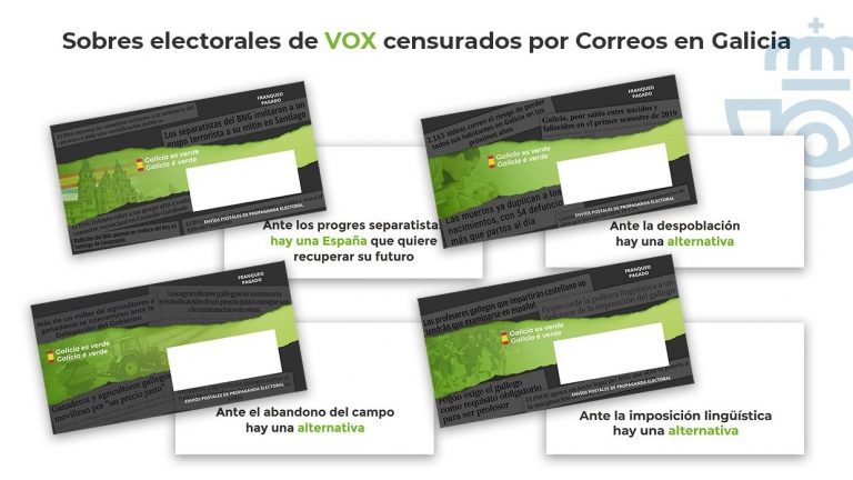 Correos retiene la propaganda de VOX en Galicia y País Vasco por si los sobres atentan contra los derechos fundamentales