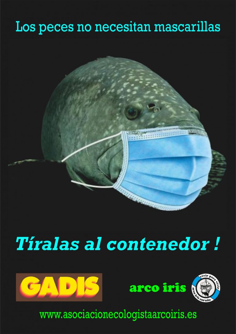 Una campaña recuerda que ‘Los peces no necesitan mascarillas’ e insta a tirarlas en el contenedor