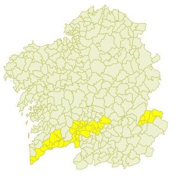 Aviso amarillo por altas temperaturas este lunes en Valdeorras y en las zonas del Miño de Ourense y Pontevedra