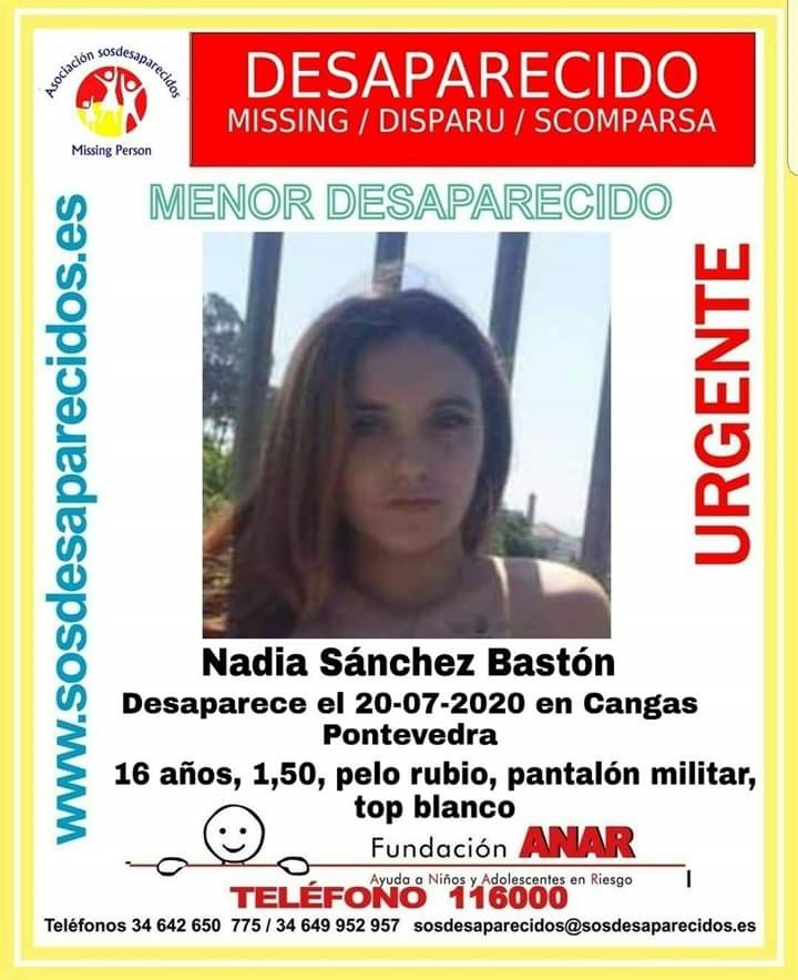 Buscan a una menor de 16 años desaparecida desde el lunes en Cangas