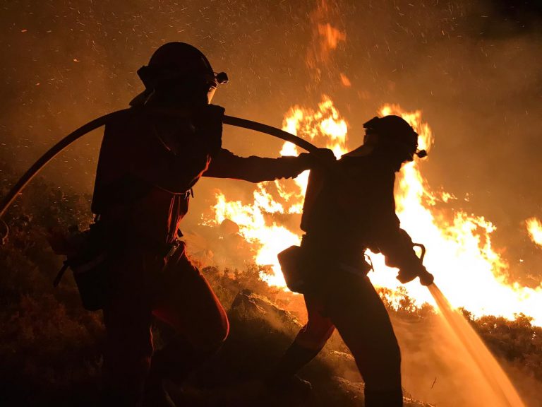 Estabilizado un incendio en Trasmiras (Ourense) tras quemar seis hectáreas