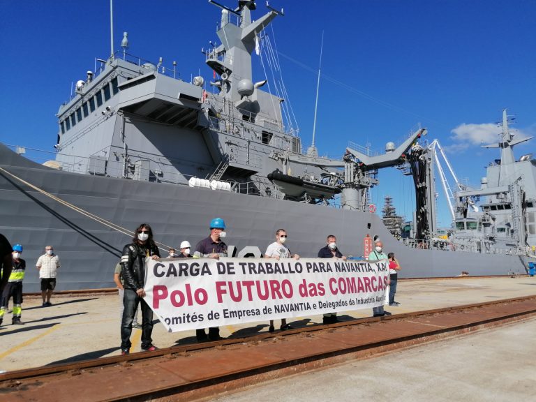Los operarios de Navantia Ferrol reclaman carga de trabajo ante la finalización de los contratos en ejecución