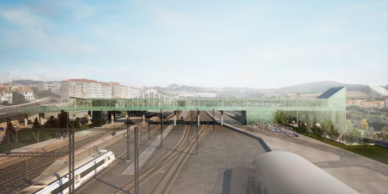 La conselleira de Infraestruturas ve «en plazo» las obras de la estación intermodal de Santiago