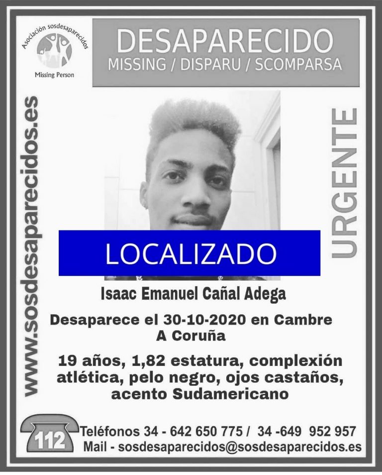 Localizan al joven de 19 años desaparecido en Cambre desde finales de octubre