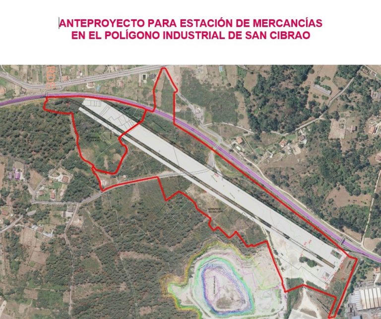 El proyecto para una central ferroviaria de mercancías en San Cibrao das Viñas llegará al Ministerio de Transportes