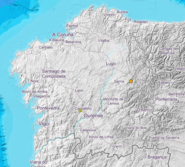 Galicia registra tres terremotos, dos en O Carballiño y uno en Triacastela, que no provocan incidencias