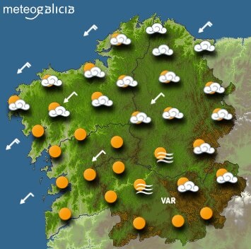 Predicciones meteorológicas para este domingo en Galicia: cielos parcialmente nublados y descenso de temperaturas