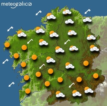 Predicciones meteorológicas para este lunes en Galicia: cielos poco nublados y nuevo descenso de temperaturas