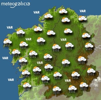 Predicciones meteorológicas para este Viernes Santo en Galicia: Chubascos tormentosos con descenso de temperaturas