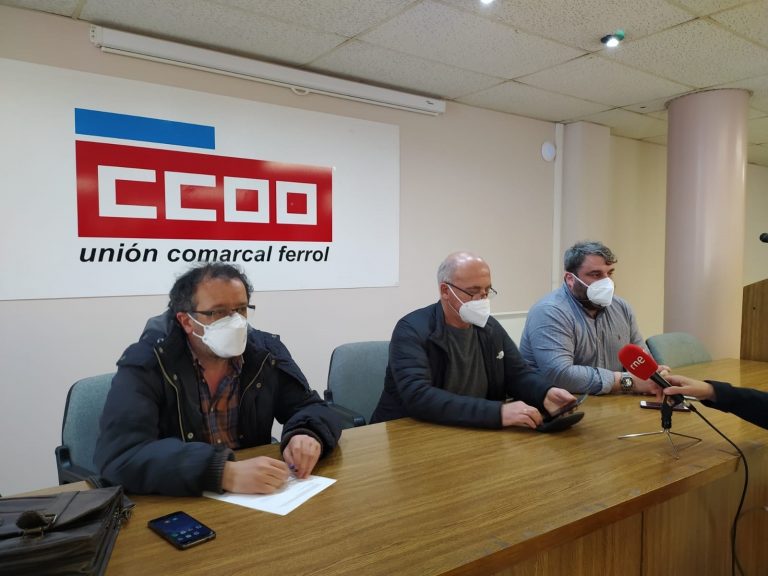 Los sindicatos acusan a Gobierno central y Xunta de «despreciar» a Ferrolterra ante la falta de soluciones industriales
