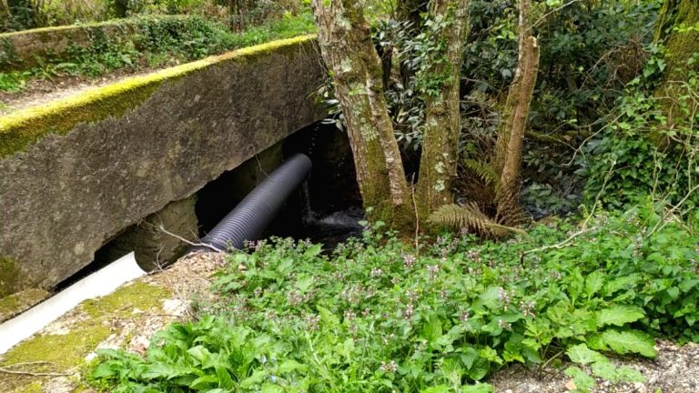 Ecologistas denuncian el vertido de aguas residuales en el ayuntamiento de O Pino