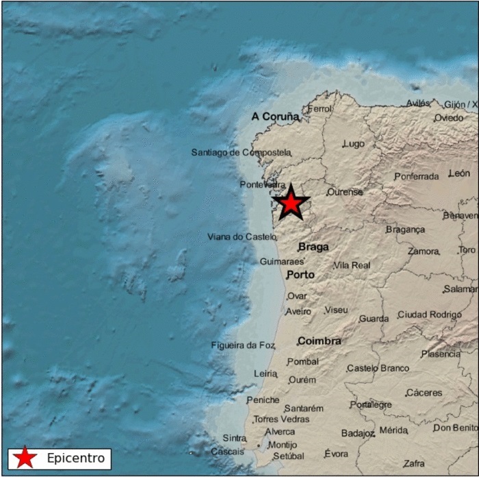 Registrado un terremoto de magnitud 2,4 con epicentro en Mondariz-Balneario