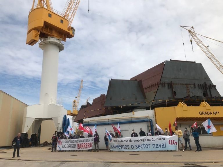 La CIG reclama la intervención pública del astillero vigués Barreras con una ocupación simbólica de sus instalaciones