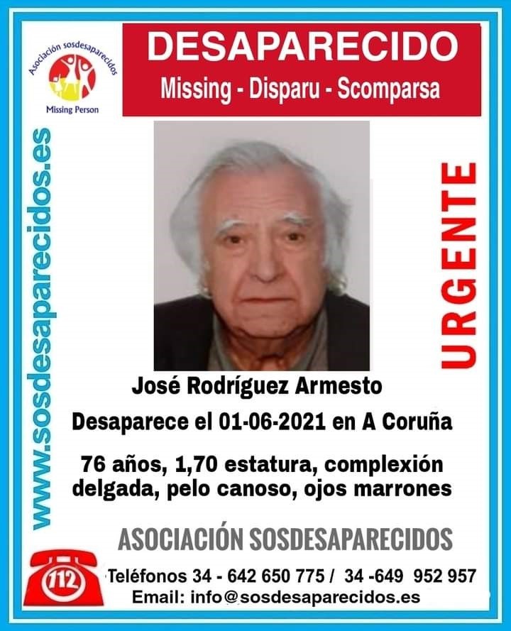 Buscan a un hombre de 76 años desaparecido este martes en A Coruña
