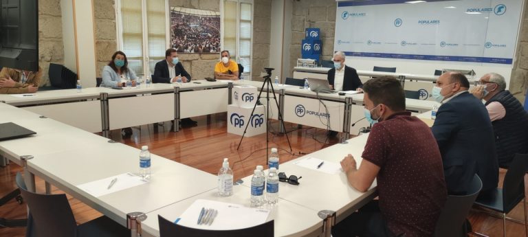 Conde se reúne con alcaldes y portavoces del PP de municipios de Pontevedra afectados por proyectos de parques eólicos