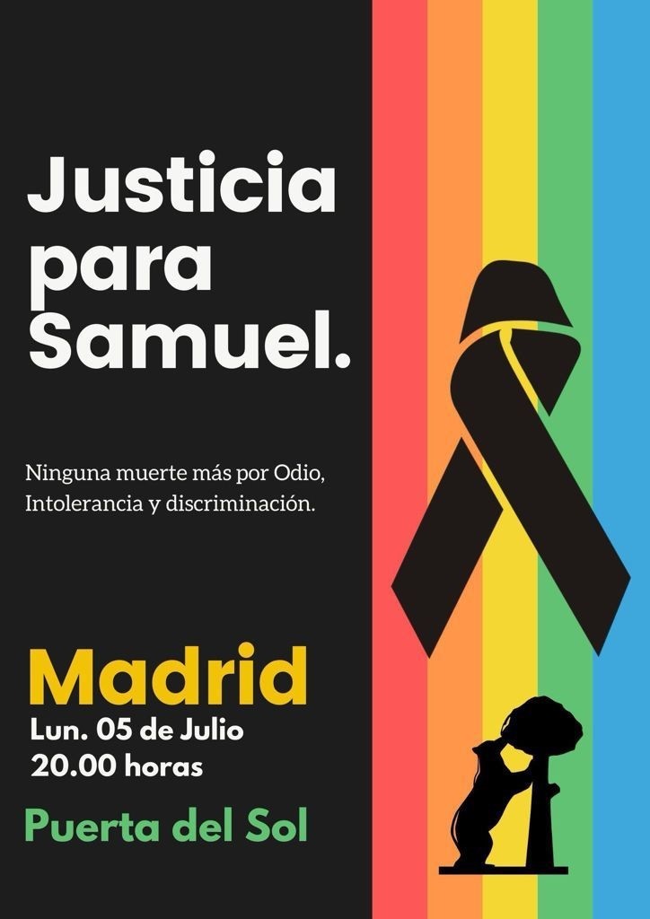 Una manifestación mostrará este lunes en Madrid su rechazo al crimen del joven Samuel apaleado en A Coruña