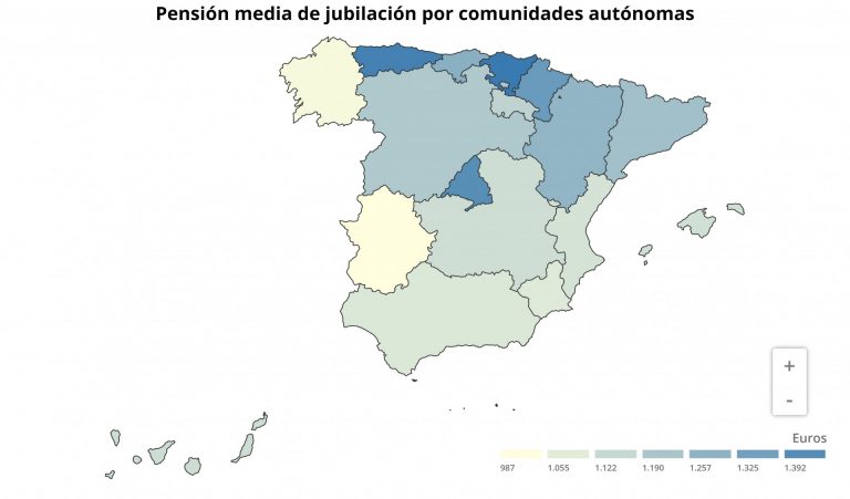 La pensión media en Galicia sube un 2,38% en julio, hasta 880,63 euros