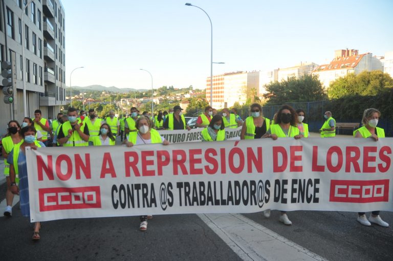 El comité de oficinas de Ence prepara una «gran movilización» en Pontevedra el 8 de octubre y otra después en Madrid