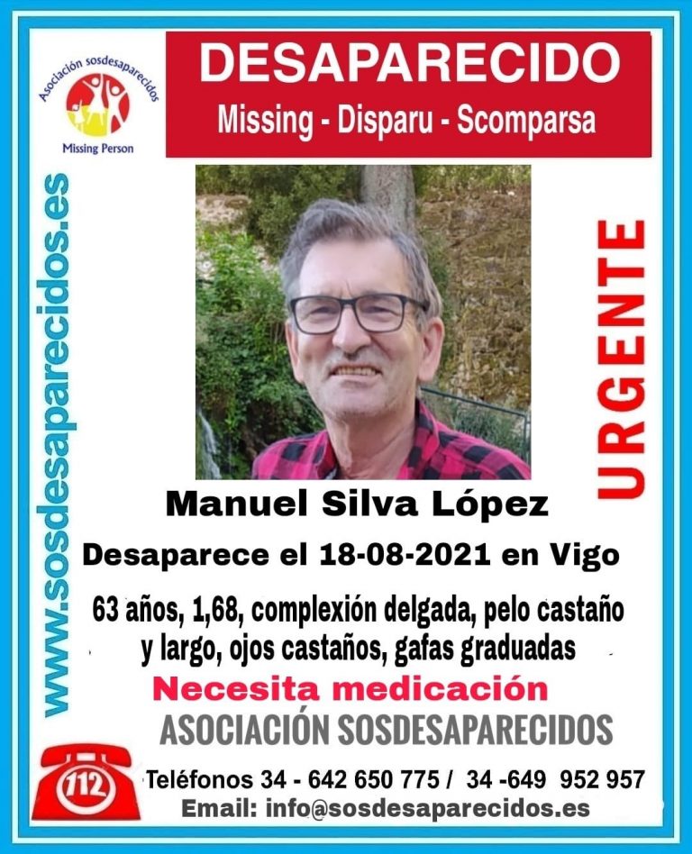Buscan a un hombre de 63 años desaparecido desde el miércoles en Vigo