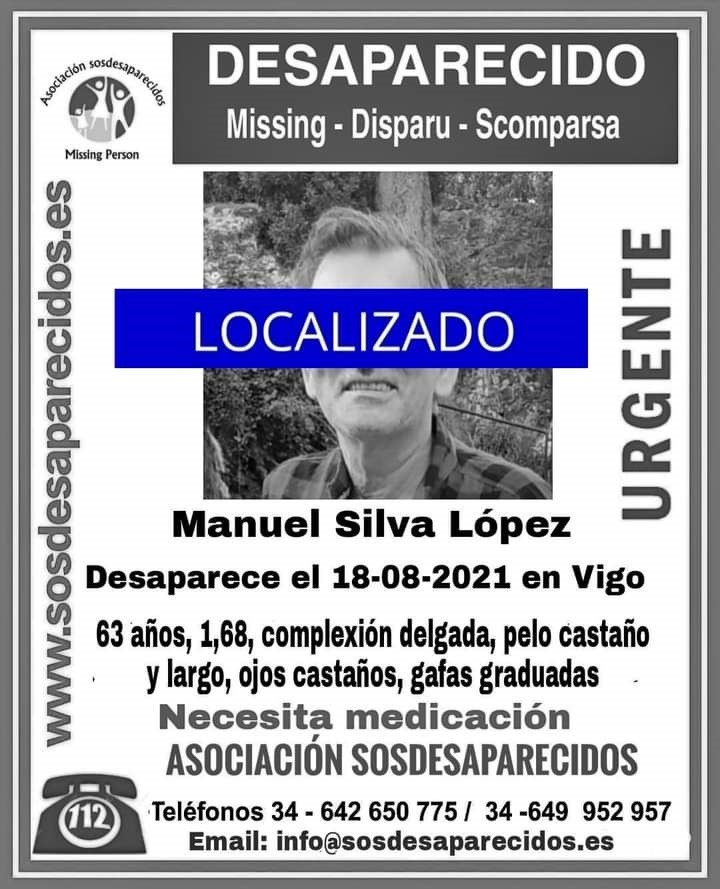 Localizado el vecino de Vigo de 63 años desaparecido la pasada semana