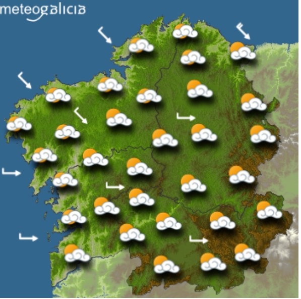 Predicciones meteorológicas para este viernes: temperaturas con mínimas en ligero descenso y nubes bajas