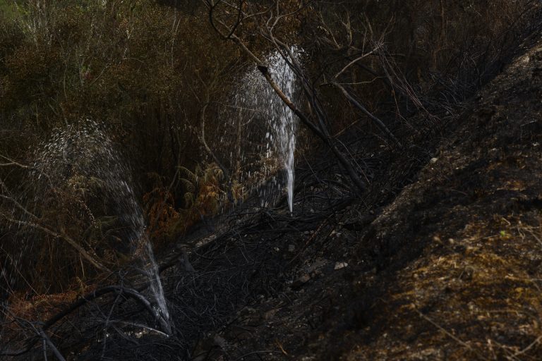 El incendio de Ribas de Sil quemó parte de la vegetación de una zona de gran interés geológico en Castro Dares