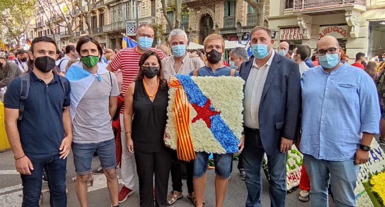 El BNG participa en los actos de la Diada para mostrar su «apoyo al derecho de autodeterminación» de los catalanes