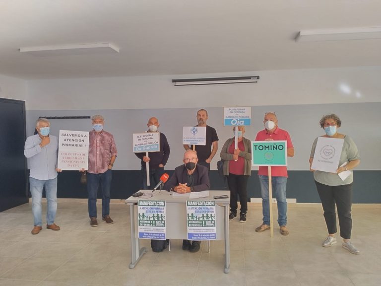 Plataformas del sur de Galicia llaman a la «manifestación masiva» el jueves en Vigo en defensa de la Atención Primaria