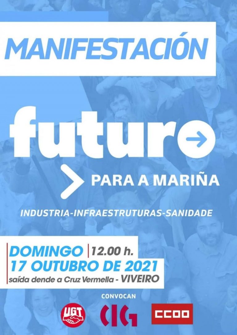 Viveiro acoge este domingo una manifestación «por el futuro» de la comarca de A Mariña